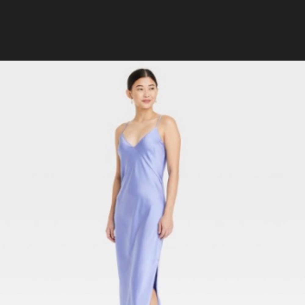 a new day Light Blue Satin Chemise